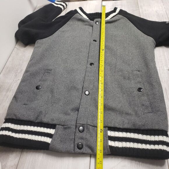 XRAY Jeans Varsity Jacket Mens Snap Button Up Fleece Colorblock Small Old School - Picture 4 of 15